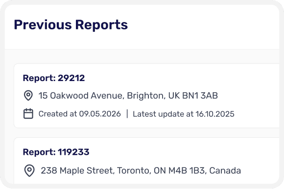 Previous reports page